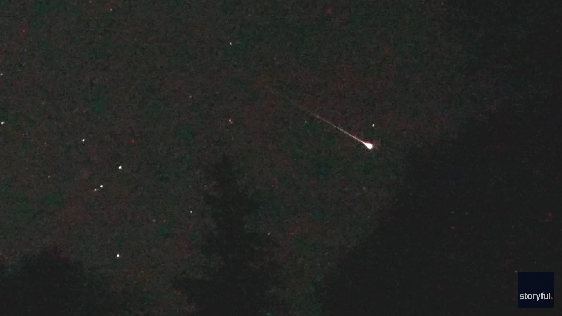 Perseid Meteor Shower visible in Southern Minnesota night sky. Austin